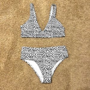 SHEIN swimsuit, dalmatian print, size medium